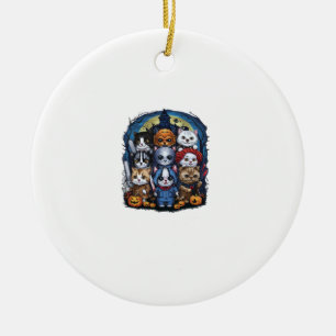 Ornamento De Cerâmica Filmes Fofo de Halloween para Gatos Amantes de Gat