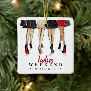 Ornamento De Cerâmica Fim de Semana de Moda Personalizado para Mulheres