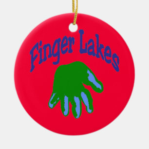Ornamento De Cerâmica Finger Lake Cartoon