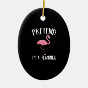 Ornamento De Cerâmica Fingir-Me De Um Dia de as Bruxas engraçado De Fla