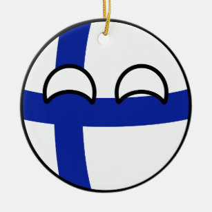 Ornamento De Cerâmica Finlandia Geeky de tensão engraçado Countryball