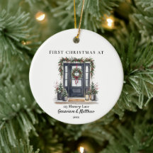 First Christmas in Our New Home Front Door Photo