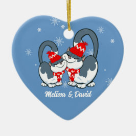 Ornamento De Cerâmica First Christmas Together. Custom Christmas 