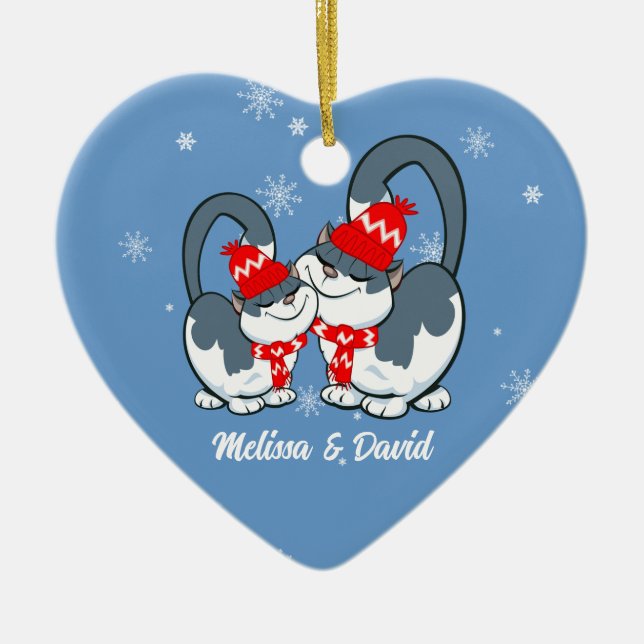 Ornamento De Cerâmica First Christmas Together. Custom Christmas  (Frente)