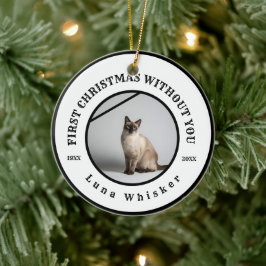 Ornamento De Cerâmica First Christmas Without You Pet Memorial