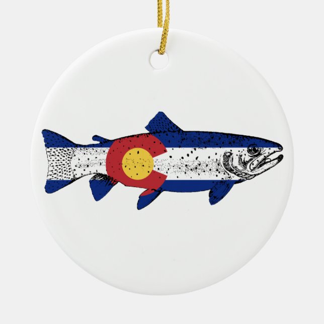 Ornamento De Cerâmica Fish Colorado (Frente)