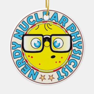 Ornamento De Cerâmica Físico nuclear Nerdy