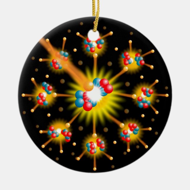 Ornamento De Cerâmica Fissão Nuclear (Frente)