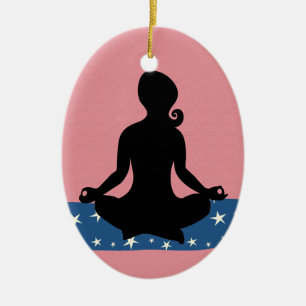 Ornamento De Cerâmica Fitness! Yoga - SRF