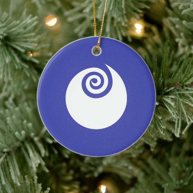 Ornamento De Cerâmica Flag of Ibaraki Prefecture, Japan (Árvore)