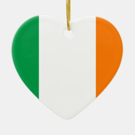 Ornamento De Cerâmica Flag of Ireland Heart