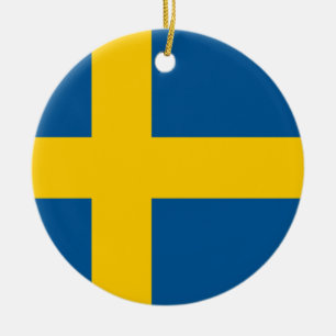Ornamento De Cerâmica Flag of Sweden Ornament