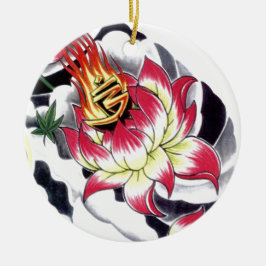 Ornamento De Cerâmica Flaming Lotus Lotus Style Japonês