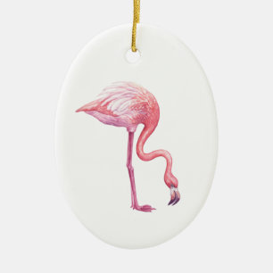 Ornamento De Cerâmica Flamingo