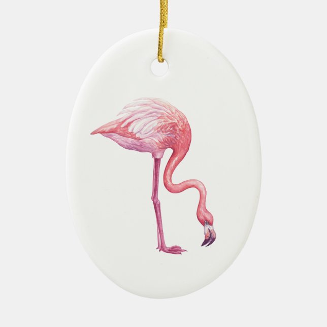 Ornamento De Cerâmica Flamingo (Frente)