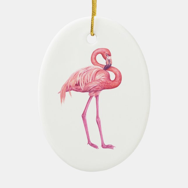 Ornamento De Cerâmica Flamingo 2 (Frente)