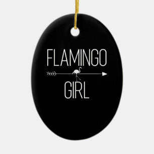 Ornamento De Cerâmica Flamingo Girl Gift For Women Bird Wading