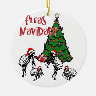 Ornamento De Cerâmica FLEAS NAVIDAD - Frotas de Natal e Árvore de Natal