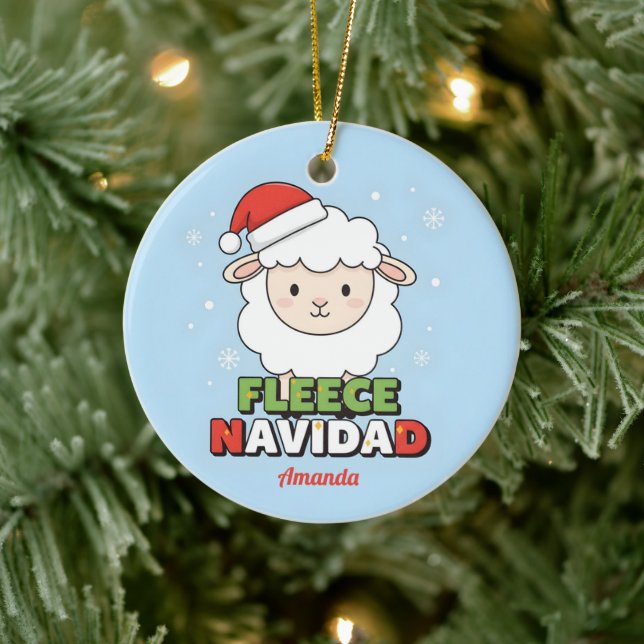 Ornamento De Cerâmica Fleece Navidad Funny Christmas Ornament Gift (Árvore)