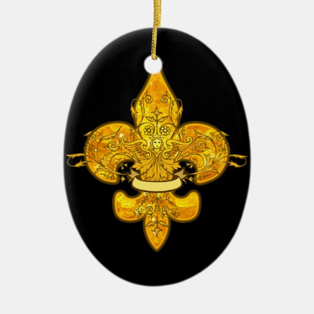 Ornamento De Cerâmica Fleur de Guardião (Frente)