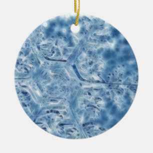 Ornamento De Cerâmica Floco de neve congelado do Fractal do cristal de