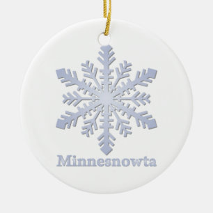 Ornamento De Cerâmica Floco de neve de Minnesnowta