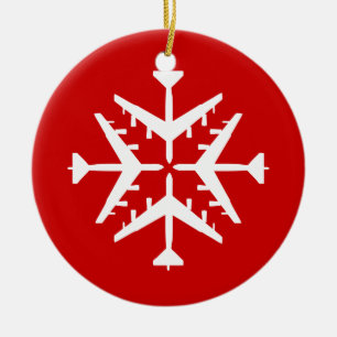 Ornamento De Cerâmica Floco de neve dos aviões B-52