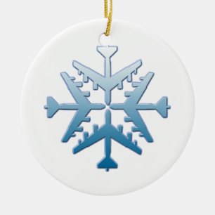 Ornamento De Cerâmica Floco de neve dos aviões B-52