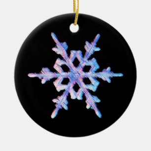 Ornamento De Cerâmica Floco de neve iridescente