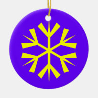 Floco de neve roxo e amarelo