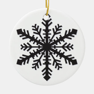 Ornamento De Cerâmica Floco de neve simples