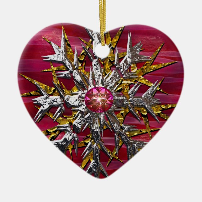 Ornamento De Cerâmica Floco de neve sobre Paris (Frente)