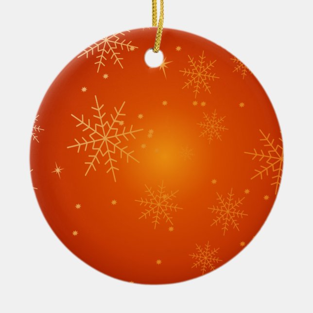 Ornamento De Cerâmica Flocos de neve (Frente)