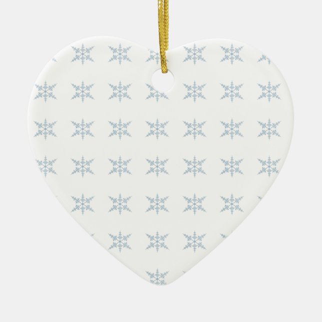 Ornamento De Cerâmica Flocos de neve do inverno (Frente)