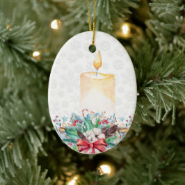 Ornamento De Cerâmica Flocos de neve e decoração de Natal