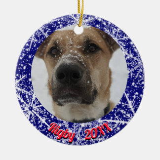 Ornamento De Cerâmica Flocos de neve, nome, ano nº, 2 fotos