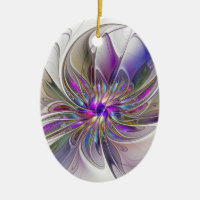 Flor de Arte Abstrato, Enérgica e Colorida