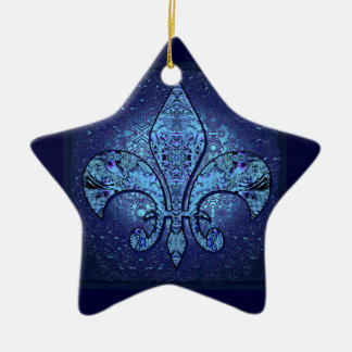 Ornamento De Cerâmica Flor-De-Lis, crista, flor
