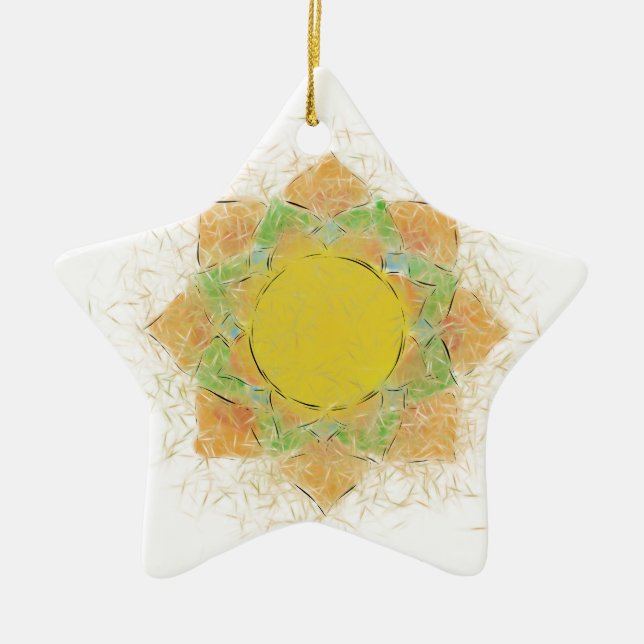 Ornamento De Cerâmica Flor de lótus etéreo (Frente)