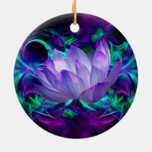 Ornamento De Cerâmica Flor de lótus roxa e seu significado
