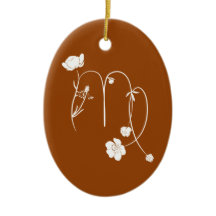 Flor de nascimento de Virgem do Zodíaco monograma 