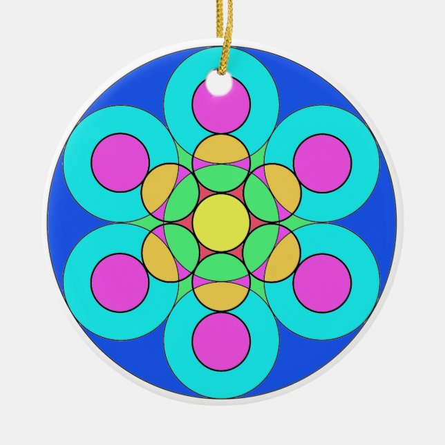 Ornamento De Cerâmica Flor de Verão (Frente)