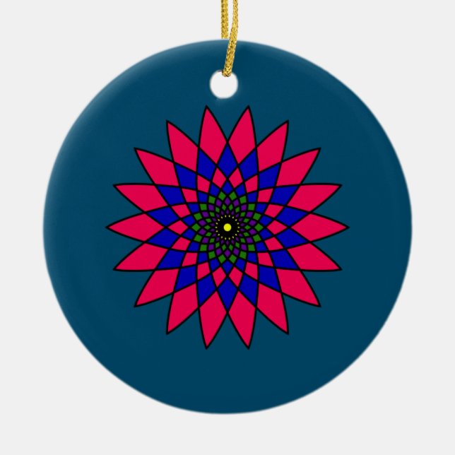 Ornamento De Cerâmica Flor de Vidro Arrependido (Frente)