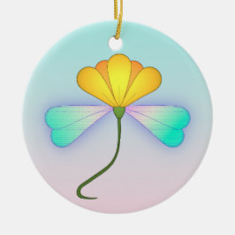 Ornamento De Cerâmica Flor do Dragão Iridescente