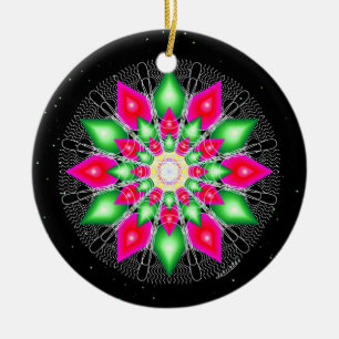 Ornamento De Cerâmica Flor do Natal