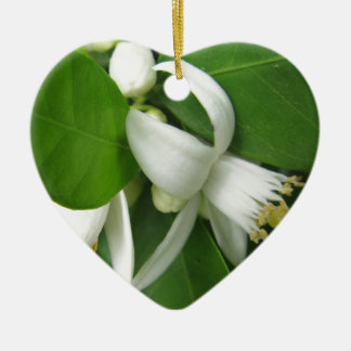 Ornamento De Cerâmica Flor Laranja