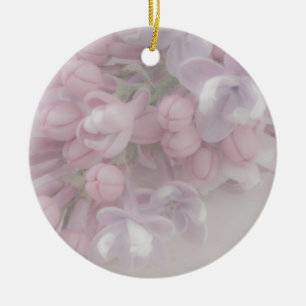 Ornamento De Cerâmica Flor Lilado