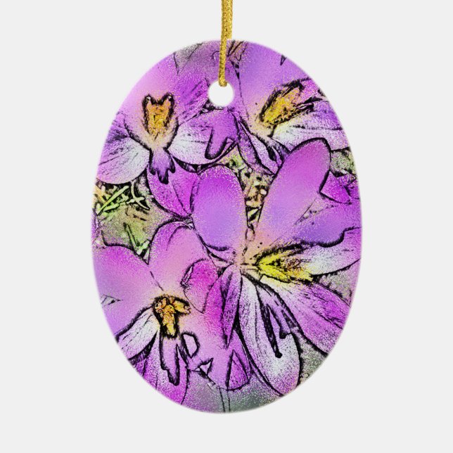 ORNAMENTO DE CERÂMICA FLORES (Frente)