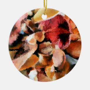 ORNAMENTO DE CERÂMICA FLORES