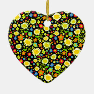 Ornamento De Cerâmica Flores do primavera